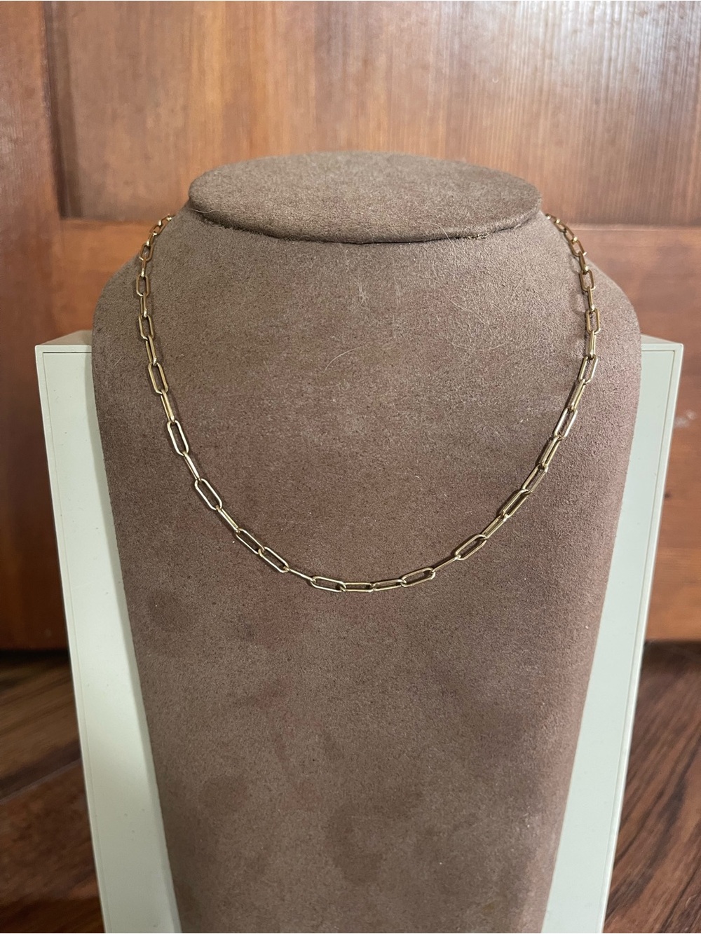 (GF) Gold filled 18K Minimalist Paperclip Chain Necklace - Women Jewelry